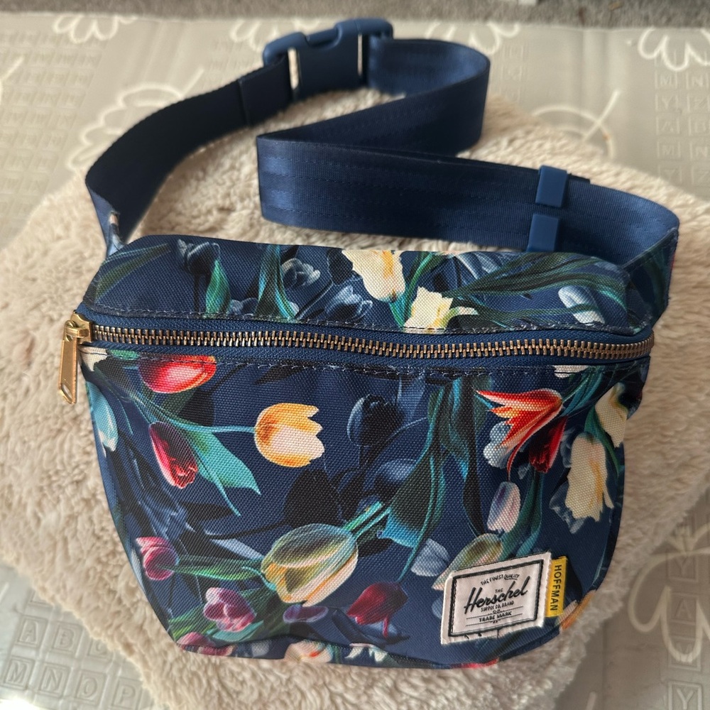 Herschel Supply Company Navy Floral Crossbody Bag
